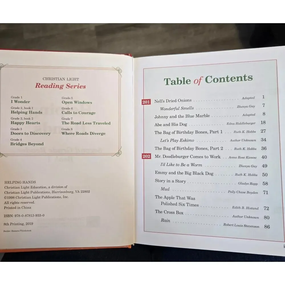 Christian Light Level 2 Happy Hearts Helping Hands Reading Curriculum Bundle